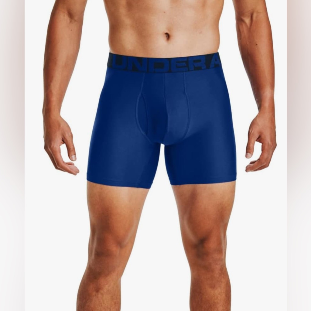 Under Armour Men's Standard Tech 6" Boxerjock, Multipack Boxers Size 5xl Blue